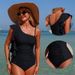 European American Style One Shoulder Women's Swimsuit 2026 New One Piece Factory Wholesale Nylon in Stock Amazon Style_ecoleips.com
