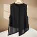 2025 Summer New Irregular Fashionable Cardigan, Stylish And Slimming, Versatile Sleeveless Women's Design Mesh Vest_ecoleips.com