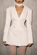 women's long sve blazer dr – tailored singlebreasted office dr with notched lapel, stretch polyester (white/navy/black/bury)_ecoleips.com