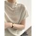 Yanshuang Elegant Pullover Socialite Style Knitted T-Shirt For Women Summer New Fufu Short Sleeve Top P807_ecoleips.com