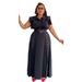 Women's Clothing Solid Color Lapel Sleeveless Workwear Slit Long Skirt Two Piece Suit_ecoleips.com