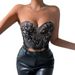 Cross-Border European And American Women's Fashion Tops Hot Selling Sexy Lace Eyelash Flower High-End Inner Wear Tube_ecoleips.com