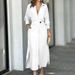 Voya Women's Fashion Elegant Commuter Solid Color Strap Waist Dress Casual Loose Long Dress Available In Multiple Colors_ecoleips.com