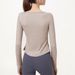 Women's Clothing Yoga Clothes Long Sleeves With Chest Pad V Neck Nude Sports Running Fitness Tops T Shirt_ecoleips.com