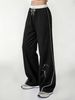 Women's Casual Comfort Wide Leg Pants Loose Fit Starry Sky Kitten Print Spring Autumn Fashion Bottoms_ecoleips.com