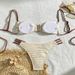 Women's Clothing Color Blocked Tie-Up Bikini Three-Piece Swimsuit Sexy Beachwear For Summer Vacation_ecoleips.com
