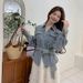 High-end Quality 2025 Spring New Fashion Hong Kong Style Retro Washed Denim Jacket With Belt For Women_ecoleips.com