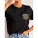 European And American Women's Clothing, Round-neck, Letter-printed, White Heart-patterned T-shirt_ecoleips.com