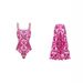 Step Into 2025 INS Style Swimwear Sexy One-Piece Printed Swimsuit Women Two-Piece Set With Tie Skirt_ecoleips.com