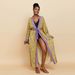 Sexy Beach Cover Up – 100% Cotton Rayon Printed Kimono Wrap Dress, Lightweight Sun Protection Swimwear Cover Up For Women, Vacation Resort Wear_ecoleips.com