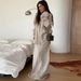 Spring Fashion Set For Women High Waisted Skirt And Loose Long Sleeved Shirt Solid Color Style Women's Clothing_ecoleips.com
