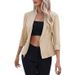 ng2510292 European And American Cross-border Summer Women's Solid Color Three-quarter Sleeve Lightweight Slim-fit Stand-up Collar_ecoleips.com