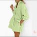 European And American Style Jacquard Shirt 2026 Women's Striped Puff Sleeve Shorts Casual Suit With A Sense Of Design_ecoleips.com
