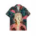 Men's Beach Casual Printed Shirt Short Sleeved Loose Versatile Hong Kong Style Cross Border European Code New Fashion for Couples_ecoleips.com
