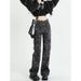 Camouflage Cargo For Women, American Style Tall Women's Jeans, Trendy Wide-leg Pants, Clothing, Slimming Retro_ecoleips.com