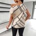 Asymmetric Off-Shoulder Blouse With Geometric Print – Elegant & Trendy Women's Top For Casual & Office Wear_ecoleips.com