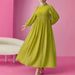 Modest Evening Dress Middle Eastern Ethnic Style Muslim Dress Lace Trimmed Lantern Sleeve Fitted Waist Bestseller Women's Clothing_ecoleips.com