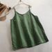 Summer Simple All-match Top Loose Thin Camisole Solid V-neck Vest Women Clothing Sleeveless Casual Highstreet Holiday T-shirt_ecoleips.com