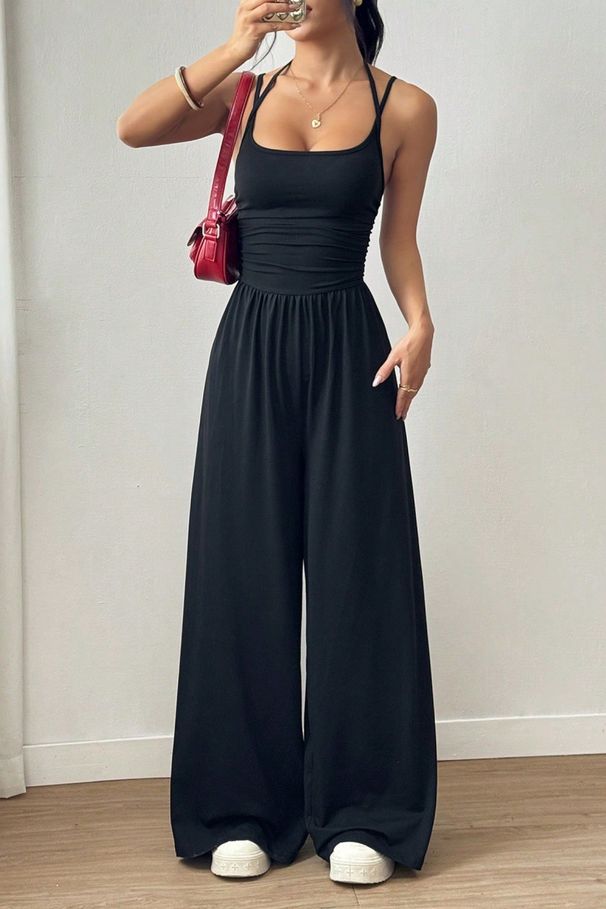 New Suspender Jumpsuit For Spring And Autumn 2025, Casual And Comfortable, Suitable For Daily Wear During Travel And Vacation_ecoleips.com