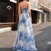 K New Fashionable And Sexy Printed Camisole Dress With Floral Patterns, High-end Large Swing Dress_ecoleips.com