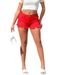 Women's Clothing Ripped Tassel Hem Independent Station Wish Colorful Shorts_ecoleips.com