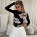 Floral Print Slim-Fit Long Sleeve T-Shirt – Street Style Essential, Feminine Edge_ecoleips.com