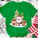 European And American Cross-border Foreign Trade Women's Clothing Christmas Merry Round Neck Printed Ladies Short Sleeve_ecoleips.com