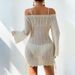 Women's Clothing Beach Skirt For Women Solid Color Sexy Knitted Beach Bikini Swimsuit Cover Up Sun Protection Clothing_ecoleips.com
