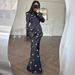 2025 Autumn/Winter European American Casual Design Loose-Fit Tie-Waist Fashionable Elegant Printed Blazer And Long Skirt_ecoleips.com