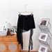 Women's High-Waisted Patchwork Ribbon Shorts Maillard Style Brown Slimming Casual Hot Pants for Autumn Winter Versatile_ecoleips.com