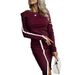 Women's Clothing New Autumn And Winter Fashion Long Sleeved Solid Color Split Two Piece Skirt Suit_ecoleips.com
