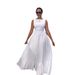 Women's Clothing Waist Stitching Sleeveless Lace Large Skirt Dress_ecoleips.com