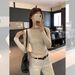 Hot Diamond Gentle Design Knitted Long Sleeve Women's Clothing Early Autumn Wear Bottom Slim Top Inside_ecoleips.com
