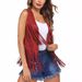 Elegant Longline Sleeveless Vest for Women Fringe Suede Jacket Boho Chic Style Trendy Outerwear_ecoleips.com