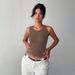 Voya Women's Fashion Temperament Elegant Style T-shirt Back Bow Design Sense Top_ecoleips.com