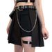 Half Disco Cool Street Outfit Set For Women Hip-Hop Workwear Hot Trendy Pure Top Girl Skirt Style_ecoleips.com