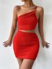 Women's Clothing Women's Sexy Faux Two-Piece Suspender Dress Style With Straps Backpack Exposed Hip Skirt For Formal & Casual For Women_ecoleips.com