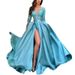 Women's Lace Sequined Long Skirt with Train Full Swing Sexy Evening Gown Wedding Party Wear_ecoleips.com