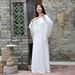 2025 Muslim Women's Clothing Dubai Abaya Black And White Two-Piece Set Islamic Arabic Robe_ecoleips.com