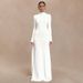New Autumn Winter Foreign European American Women's Fashion Elegant Solid Color High-neck Long-sleeve Dress With Body-hugging Elegant Evening Gown
_ecoleips.com