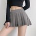 Verve YPFF New Style High Waist Front Short Back Long Anti-Exposure A-Line Pleated With Inner Lining Umbrella Tennis Skirt_ecoleips.com