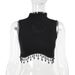 Unique Moon Chain High Neck Sleeveless Top for Women European And American Style Hot Girl Vest New 2025 Trend XS24061_ecoleips.com