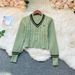 YuooMuoo Chic Fashion Knitted Tops 2025 Autumn Winter Y2K Embroidery Long Sleeve Lady Pullover Sweaters Streetwear Female Shirts_ecoleips.com
