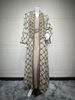 Verve AB416 Abaya Women Clothing Dubai Muslim Embroidery Cardigan Vest Set Skirt_ecoleips.com