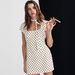 French Fashion Polka Dot Tie Waist Short Dress Elegant Playful New 2024 Women's Casual Party Dating Mini Dress_ecoleips.com