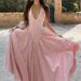 Spring 2026 Women's French Style Dress Elegant INS Halter Neck Pleated Waist Fitted Long American Fashion New Clothing_ecoleips.com