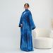 Modest Abaya Dress Elegant Marble Print Scarf & Cardigan Set – Stylish Two-Piece Headscarf With Open Front Knitwear For Women_ecoleips.com