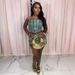 Women's Clothing New Fashion Sexy Suspenders Tube Top Pocket Spray Paint Denim Top Short Skirt Suit_ecoleips.com
