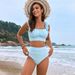 Women's Clothing Swimsuit Ruffled Three Piece Bikini Swimsuit_ecoleips.com