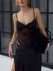 Absobe Satin Patchwork Sheer Lace Strap Split Maxi Dress Sexy Cut Out V-Neck Backless Slim Evening Slip Long Dress Partywear_ecoleips.com
